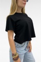 maglia crop a manica corta simple